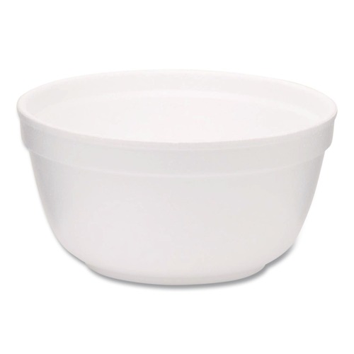 Food Trays, Containers, and Lids | WinCup 221992 12 oz Squat Style Foam Bowls - White (1000/Carton) image number 0