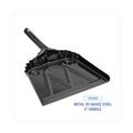Dust Pans | Boardwalk BWK04212EA 12 in. Wide Metal Dust Pan with 2 in. Handle - Black image number 3