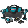 Combo Kits | Makita XT296SMR 18V LXT Brushless Lithium-Ion 1/2 in. Cordless Hammer Drill Driver and 3-Speed Impact Driver Combo Kit with 2 Batteries (2 Ah/4 Ah) image number 0