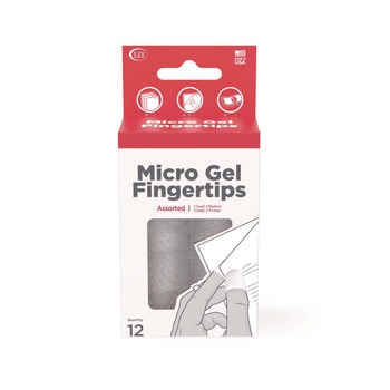 LEE Micro-Gel Fingertips - Small/Medium/Large/X-Large Clear (12/Pack)