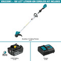 String Trimmers | Factory Reconditioned Makita XRU23SM1-R 18V LXT Brushless Lithium-Ion 13 in. Cordless String Trimmer Kit (4 Ah) image number 3