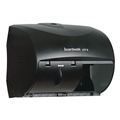 Paper Towels and Napkins | Boardwalk WP98053 Boardwalk Xtra 11.13 in. x 7.38 in. x 8.88 in. 2-Roll Controlled Bath Tissue Dispenser - Translucent Black (1/Carton) image number 3