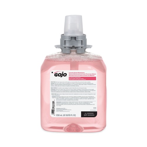 Hand Soaps | GOJO Industries 5161-04 1250 ml Pump Cranberry FMX-12 Luxury Foam Hand Wash image number 0