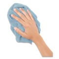 Cleaning Cloths | Boardwalk BWK12BLUCLOTH 12 in. x 12 in. Microfiber Cleaning Cloths - Blue (12/Pack) image number 3