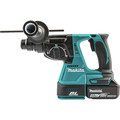 Makita XRH011TWX 18V LXT Brushless Lithium-Ion SDS-PLUS 1 in. Cordless Rotary Hammer Kit with HEPA Dust Extractor Attachment and 2 Batteries (5 Ah) image number 2