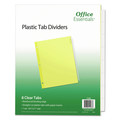 Office Jansan | Office Essentials 11468 11 x 8.5 Plastic Insertable Dividers - Clear Tabs (8-Pieces/Set) image number 0