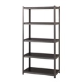 Office Filing Cabinets & Shelves | Alera 26113 36 in. x 18 in. x 72 in. 5-Shelf Steel Shelving Unit with Laminate Shelves - Black/Gun Metal Gray image number 3