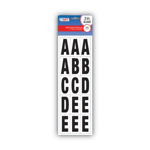 Office & Office Supplies | Cosco 098131 2 in. Tall Numbers and Symbols Peel-and-Stick Letters - Black Characters/White Background image number 0