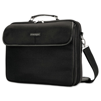 Kensington 15.75 x 3 x 13.5 Simply Portable 30 Polyester Laptop Case, Fits Devices Up to 15.6 in. - Black