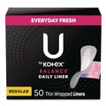 Skin Care & Personal Hygiene | Kimberly-Clark 42489 Balance Daily Wrapped Panty Liners with Light Absorbency (8/Carton) image number 1