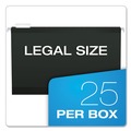  | Pendaflex 04153 1/5 BLA 1/5-Cut Tabs Colored Reinforced Hanging Legal Folders - Black (25/Box) image number 5
