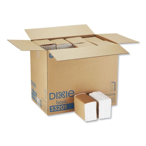 Cleaning & Janitorial Supplies | Georgia Pacific Professional 33201 7 in. x 13-1/2 in. 1-Ply Tall Fold Dispenser Napkins - White (10000-Piece/Carton) image number 0