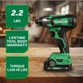 Impact Drivers | Metabo HPT WH18DFXM 18V MultiVolt Brushed Lithium-Ion 1/4 in. Cordless Impact Driver Kit (2 Ah) image number 2