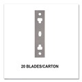 Cleaning Tools | Rubbermaid Commercial 2221946 Glass Scraper Replacement Blade Pack (20/Pack) image number 2