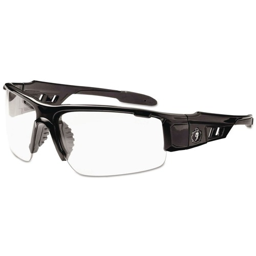 Safety Glasses | Ergodyne 52000 Skullerz Dagr Nylon/Polycarb Safety Glasses - Black Frame/Clear Lens image number 0