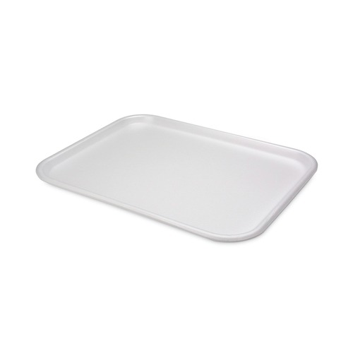 Food Trays, Containers, and Lids | Pactiv Corp. 0TF112160000 16.25 in. x 12.63 in. x 0.63 in. #1216 Supermarket Tray - White (100/Carton) image number 0