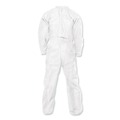 Bib Overalls | Ansell 49105 A20 Breathable Particle Protection Coveralls with Zip Closure - Double Extra Large, White (24/Carton) image number 2