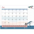 Calendars & Planners | House of Doolittle 1395 22 in. x 17 in. 12-Month (Jul 2025-Jun 2026) Academic Year Recycled Desk Pad Calendar - Black Binding image number 6