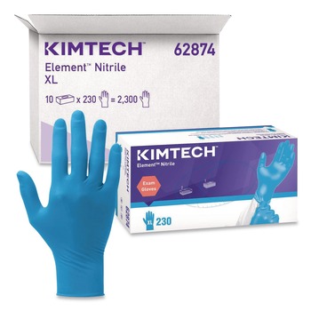 Ansell Kimtech Element Nitrile Exam Gloves - X-Large, Blue (2500/Carton)