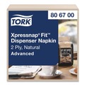 Paper Towels and Napkins | Tork 806700 Xpressnap 6.5 in. x 8.4 in. 2-Ply Interfold Dispenser Napkins - Natural (6/Carton) image number 2