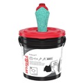 Hand Wipes | WypAll 91371CT 9-1/2 in. x 12 in. Citrus Scent Power Clean ProScrub Pre-Saturated Wipes - Green, (75/Bucket, 6 Buckets/Carton) image number 3