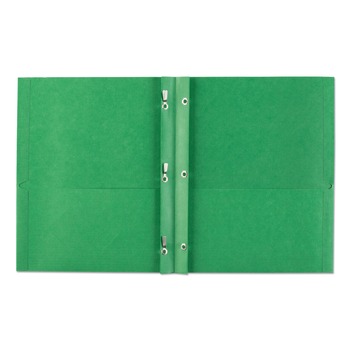 Avery 0.5 in. Capacity 11 in. x 8.5 in. Prong Fastener Two-Pocket Folder - Green (25/Box)