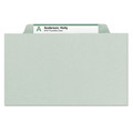 File Folders | Smead 18234 2 in. Expansion Assorted 1/3-Cut Tabs Legal Size Expanding Recycled Heavy Pressboard Folders - Gray-Green (25/Box) image number 5