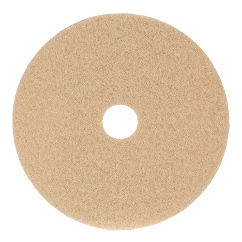 Just Launched | Boardwalk BWK4019ULT 19 in. Diameter Burnishing Floor Pads - Tan (5/Carton) image number 0