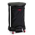 Cleaning & Janitorial Supplies | Rubbermaid Commercial FG635000BLA 13.38 in. x 19.88 in. x 29.25 in. 30 Gallon Premium Step-On Nylon Linen Hamper Bag - Black image number 0