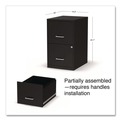 Office Filing Cabinets & Shelves | Alera 2806262 14 in. x 18 in. x 24.1 in. Soho 2-Drawer Vertical Letter File Cabinet - Black image number 5