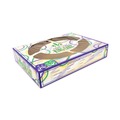 Food Trays, Containers, and Lids | SCT 2488 19 x 14 x 3.5 Mardi Gras King Cake Window Boxes - Green/Purple/White (50/Carton) image number 0