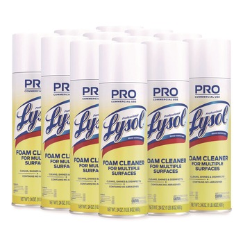 Professional LYSOL Brand 24 oz. Aerosol Spray Disinfectant Foam Cleaner (12/Carton)
