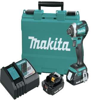 IMPACT DRIVERS | Factory Reconditioned Makita XDT14R-R 18V LXT Brushless Lithium-Ion Cordless Quick-Shift Mode 3-Speed Impact Driver Kit with (2) 2 Ah Batteries