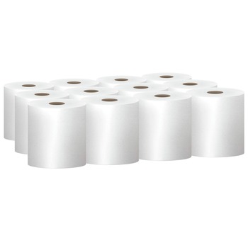 Scott 8 in. x 800 ft. 1.5 in. Core 1-Ply Essential Hard Roll Towels - White (12 Rolls/Carton)