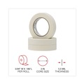 Office Jansan | Universal UNV51301 3 in. Core 24 mm x 54.8 mm General Purpose Masking Tape - Beige (3/Pack) image number 4