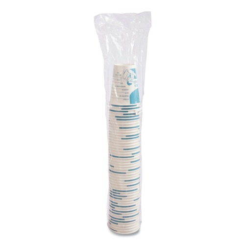 Cups and Lids | SOLO SC378-3008 8 oz Paper Specimen Cups - Blue/White (50/Sleeve, 20 Sleeves/Carton) image number 0