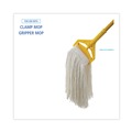 Mops | Boardwalk BWK324R 24 oz. Premium Saddleback Head Rayon Fiber Mop Head - White (12/Carton) image number 5