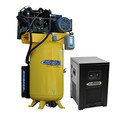 Stationary Air Compressors | EMAX ESP07V080V3PK E450 Series 7.5 HP 80 gal. Industrial Plus 2 Stage Pressure Lubricated 3-Phase 31 CFM @100 PSI Patented SILENT Air Compressor with 30 CFM Air Dryer image number 0