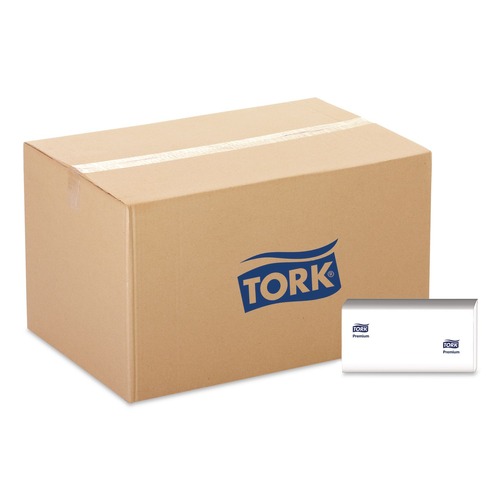 New Year New Savings! Save $25 off $150 | Tork 420580 Premium 9 x 9.5 1-Ply Multifold Towel - White (12/Carton) image number 0