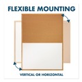 Bulletin Boards | Quartet S554 48 in. x 36 in. Oak Finished Fiberboard (MDF) Frame Combination Board - Brown/White Surface image number 5