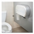 Toilet Paper Dispensers | San Jamar R4070SS 9 in. Roll 19.25 in. x 6 in. x 12.25 in. Twin Jumbo Bath Summit Tissue Dispenser - Faux Stainless Steel image number 6
