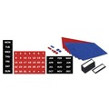 White Boards | MasterVision MA0392830A 1 in. x 2 in. Grid 36 in. x 24 in. Aluminum Lacquered Steel Magnetic Dry Erase Planning Board with Accessories - White/Silver image number 4