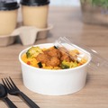 Food Trays, Containers, and Lids | Karat FP-PSB32 6.5 in. x 2.4 in. 32 oz. Paper Food Bucket - White (360/Carton) image number 3