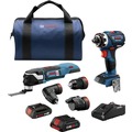 Combo Kits | Factory Reconditioned Bosch GXL18V-270B22-RT 18V Brushless Lithium-Ion Cordless Starlock Oscillating Multi-Tool and Drill Driver Combo Kit with 2 Batteries (2 Ah/4 Ah) image number 0