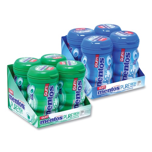 Snacks | Mentos 008101288617 Pure Fresh Gum Variety Pack - Fresh Mint/Spearmint (8/Carton) image number 0