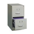 Office Filing Cabinets & Shelves | Alera 26119 15 in. x 22 in. x 28.37 in. Letter-Size Two-Drawer Economy Vertical File - Light Gray image number 3