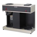 Labor Day Sale! Save $30 off $199! | BUNN 04275.0031 Pour-O-Matic 3-Burner 12-Cup Pour-Over Coffee Brewer - Stainless Steel/Black image number 0