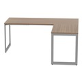 Office Desks & Workstations | Alera ALELSRT24GR Open Office Series 23-3/8 in. x 28-1/2 in. Fully Adjustable O-Leg Return Base - Silver image number 10