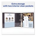 Office Jansan | Avery 04601 Economy 3 in. Capacity 11 in. x 8.5 in. 3-Ring Non-View Binder - Black image number 6