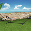Outdoor Living | Bliss Hammock BHS-417GR 500 lbs. Capacity 15 ft. Heavy Duty Hammock Stand with Hanging Hooks - Green image number 3